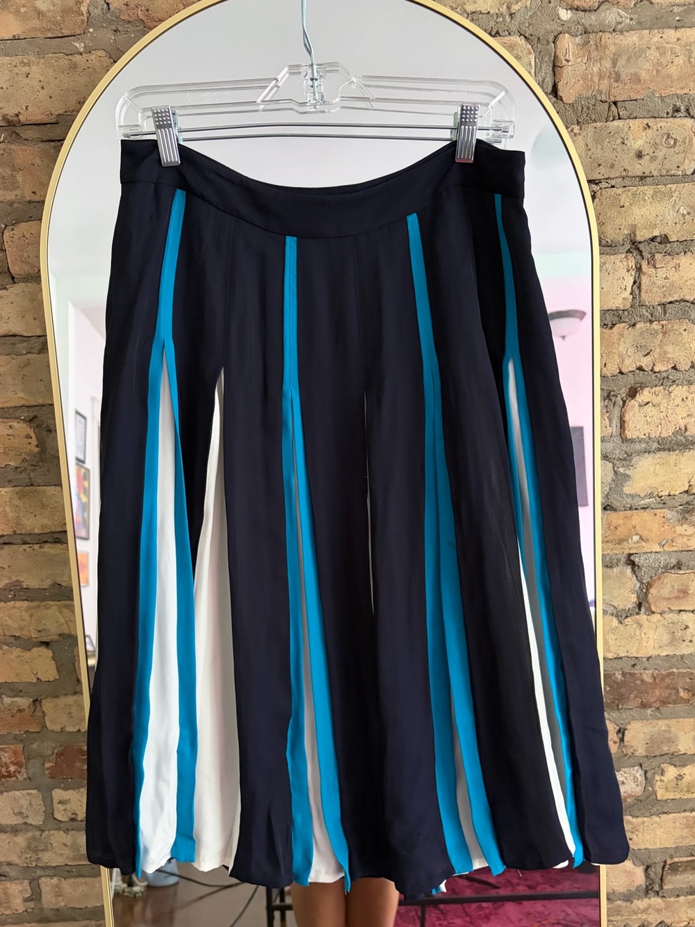 Diane Von Furstenberg Melita Pleated Silk Blend Skirt